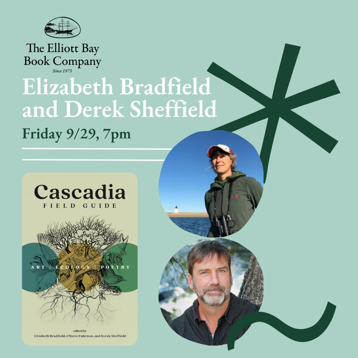 Elizabeth Bradfield和Derek Sheffield在华盛顿州西雅图的Elliott Bay书店
