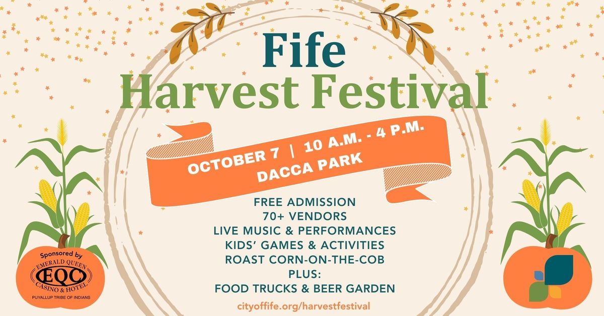 Fife Harvest Festival at Dacca Park in Fife, WA Saturday, October 7