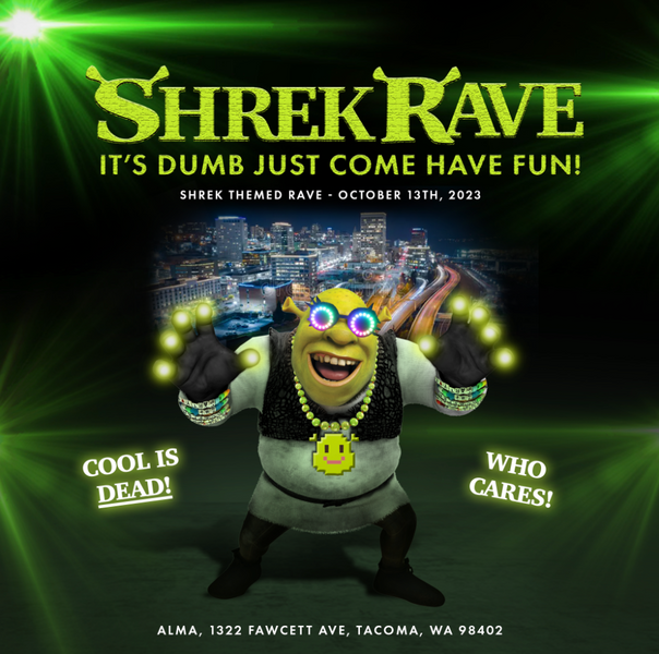 Shrek Rave at ALMA in WA Friday, October 13, 2023