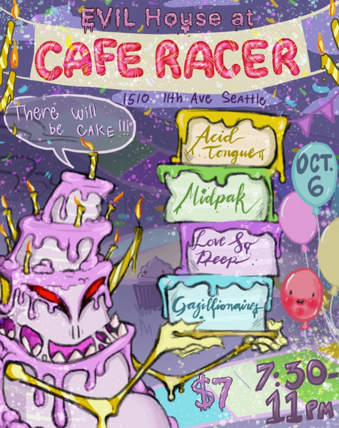 Acid Tongue, Midpak, Love So Deep, and Gazillionaires at Cafe Racer in ...