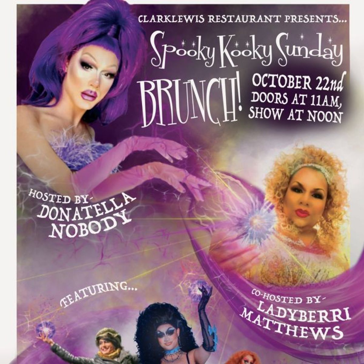 Halloween Drag Queen Brunch at Clarklewis in Portland, OR Sunday