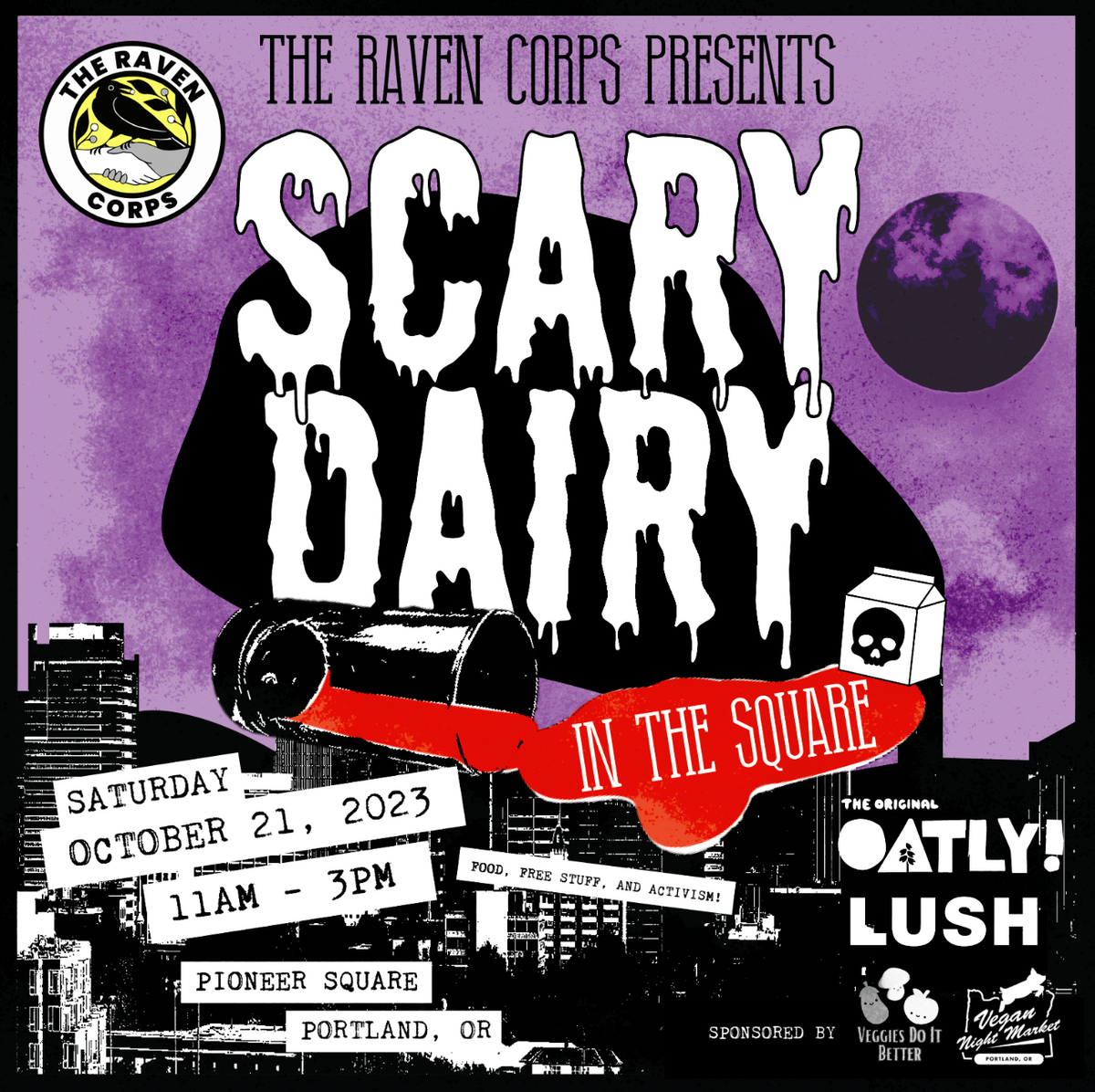 Scary Dairy in the Square! at Pioneer Courthouse Square in Portland, OR