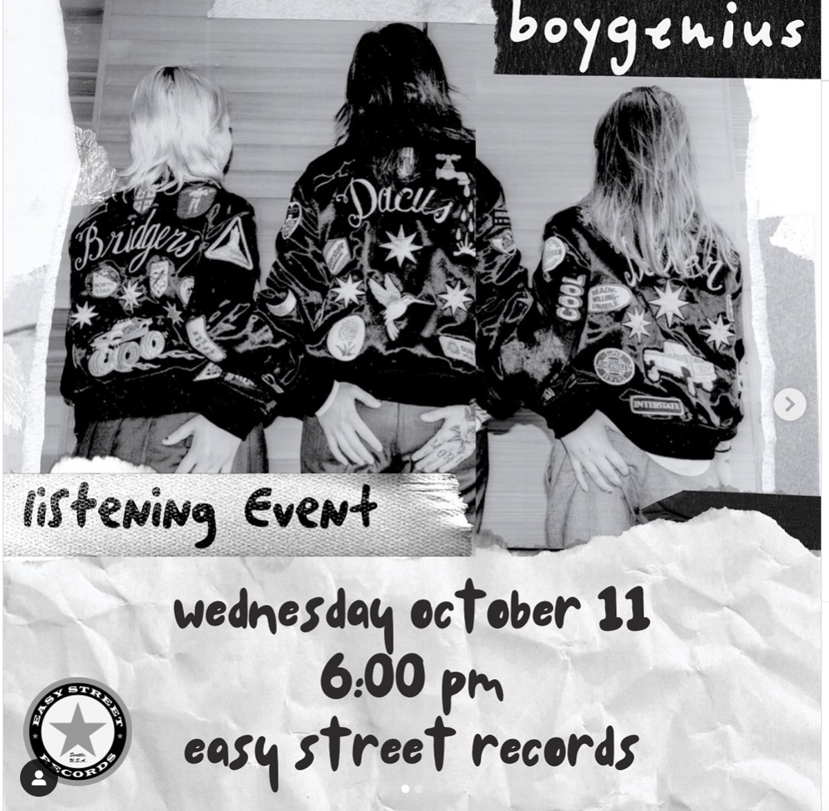 boygenius "the rest" EP Listening Party at Easy Street Records in
