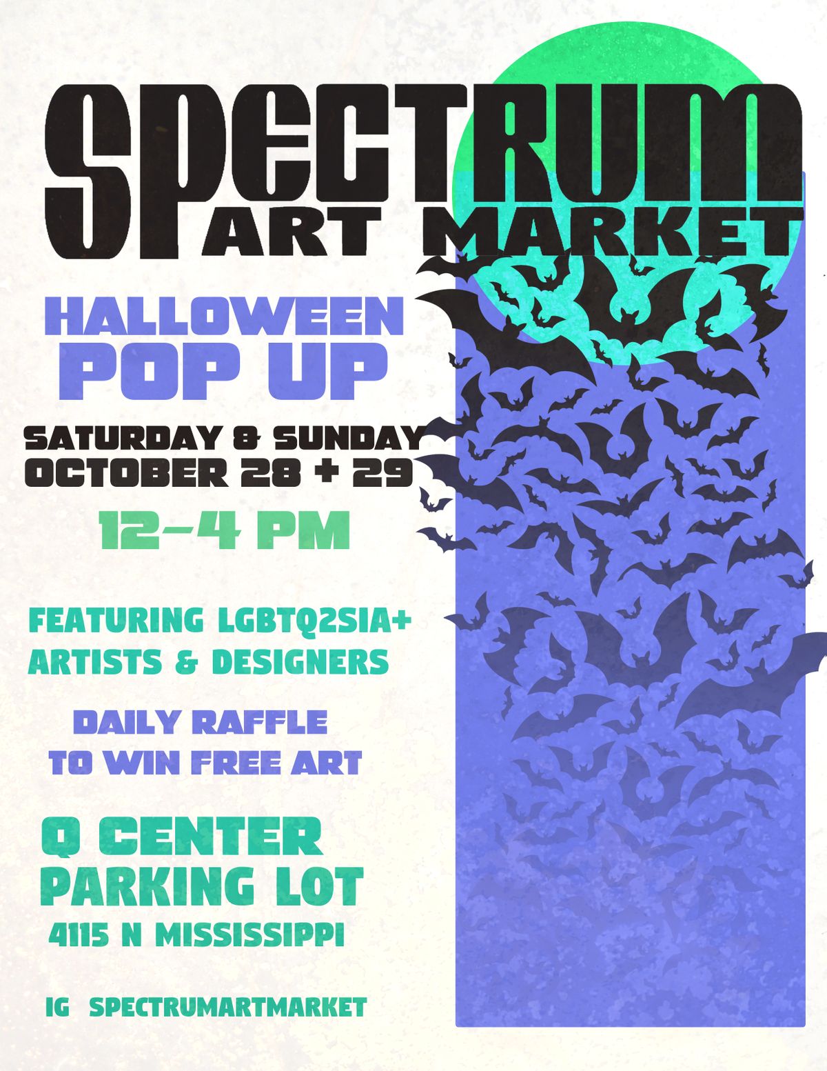 Spectrum Art Market Halloween Pop Up at Q Center in Portland, OR