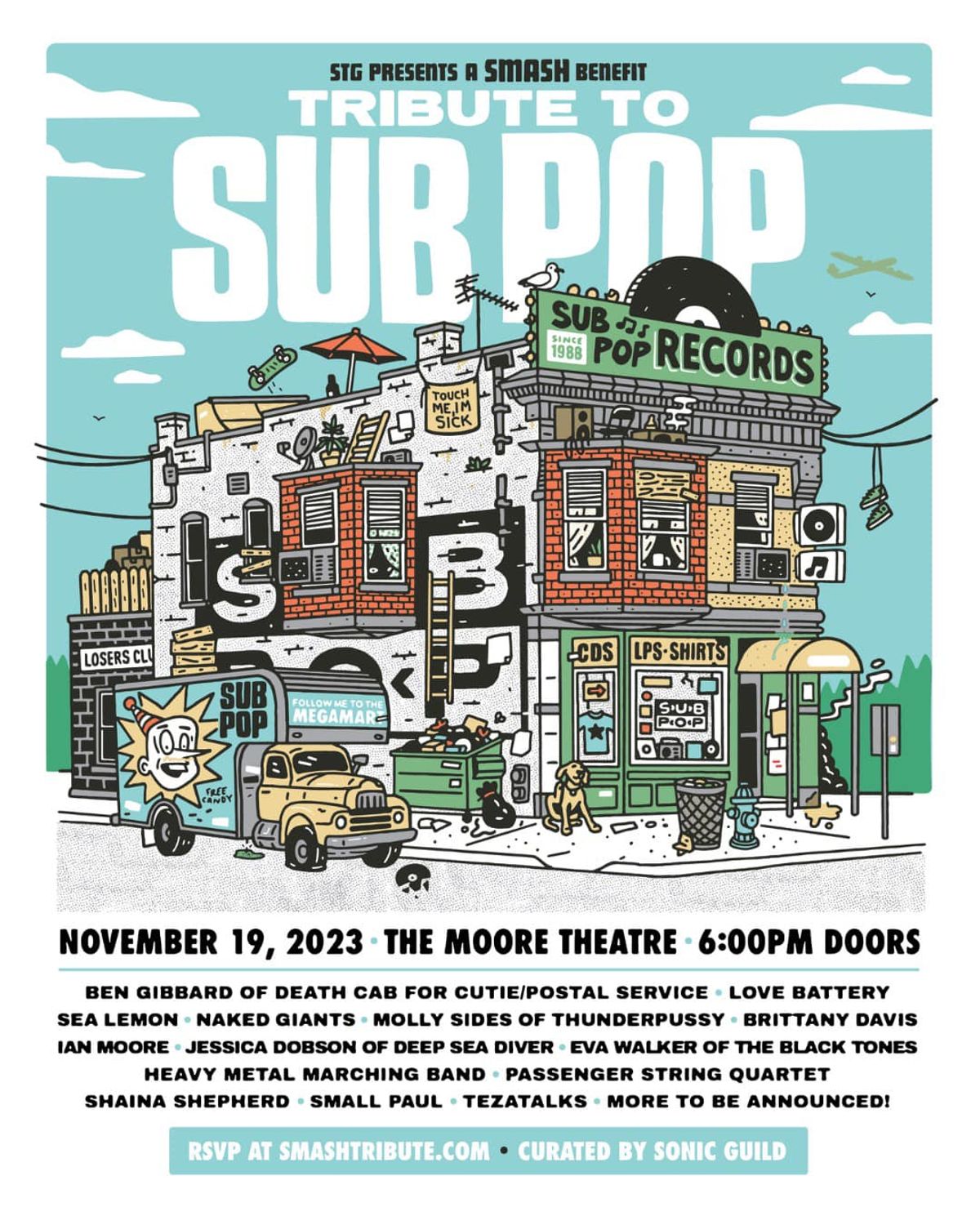 A SMASH Benefit Tribute to 35 Years of Sub Pop at Moore Theatre in