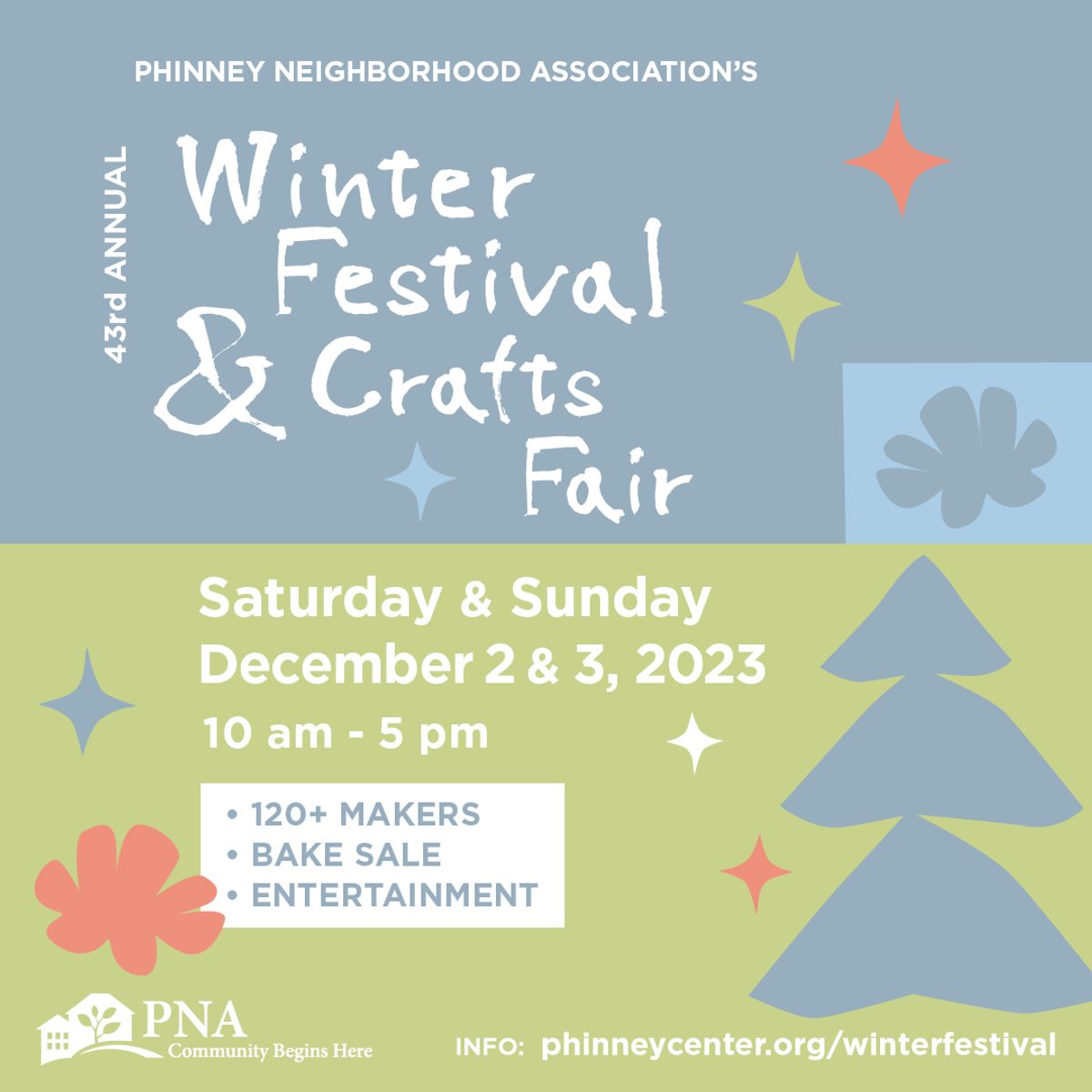 西雅图华盛顿州费尼中心的PNA冬季节和手工艺品展销会- 12月2日至12月3日多个日期可选