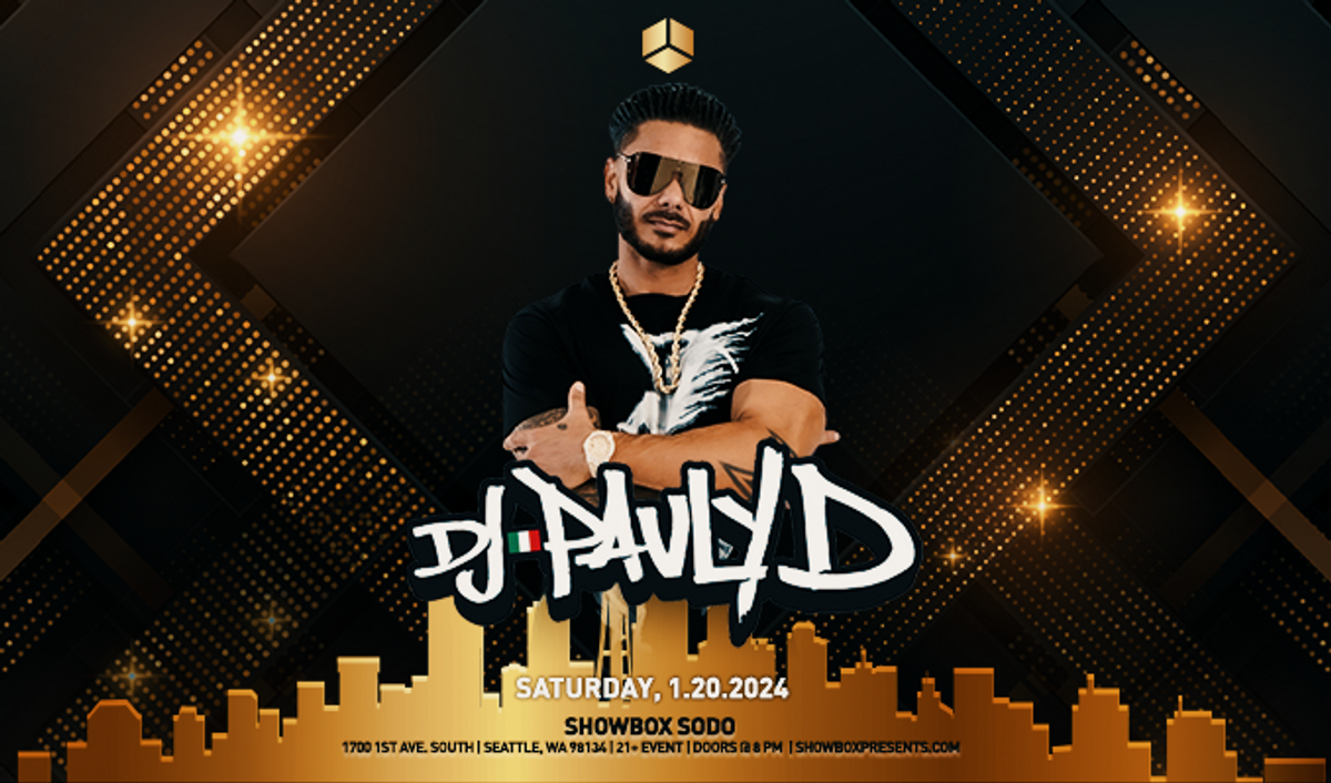 DJ Pauly D at Showbox SoDo in Seattle, WA - Saturday, January 20, 2024 -  EverOut Seattle, image size:1200x706