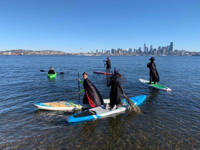 Trade in your broomstick for a paddleboard and join the coven at the <a class="event-header fw-bold" href="https://everout.com/seattle/events/witches-and-wizards-paddle/e159629/">Witches and Wizards Paddle</a>.