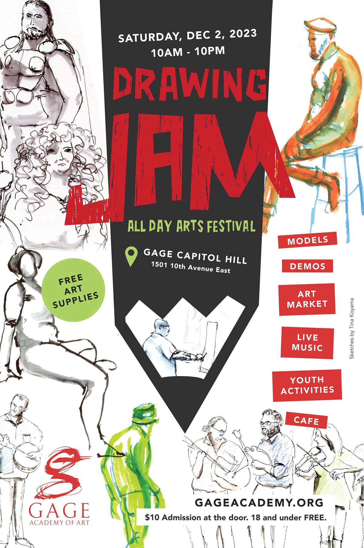 Drawing Jam 2023 at Gage Academy of Art in Seattle, Washington