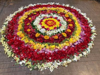 Admire a stunning flower mandala at Fest&aacute;l's <a href="https://everout.com/seattle/events/diwali-lights-of-india/e161271/">Diwali: Lights of India</a>.