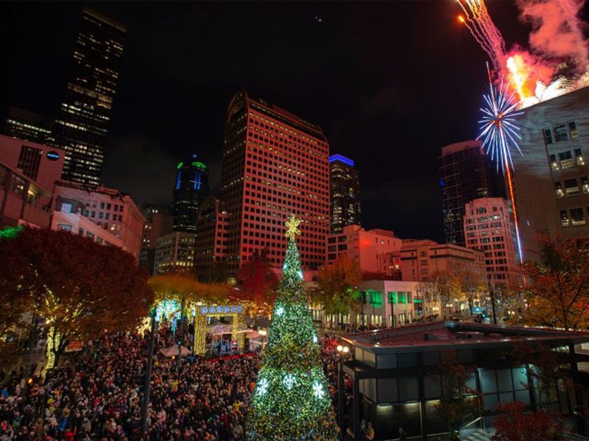 Tree Lighting Celebration at Westlake Park at Westlake Park in Seattle