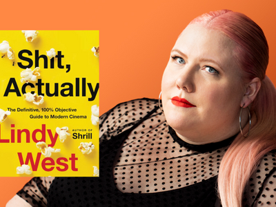 Lindy West offers her delightful takes on the past 40 years of movies in her new book <a href="https://everout.com/stranger-seattle/events/lindy-west-shit-actually-publication-day-event/e36286/"><em>Shit, Actually: The Definitive, 100% Objective Guide to Modern Cinema</em></a>. Join her for a virtual publication-day celebration with Elliott Bay this Tuesday.