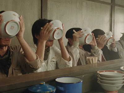 For the ultimate feel-good movie and food pairing, watch Juzo Itami's beloved "ramen Western" <a href="https://everout.com/portland/events/tampopo/e38477/"><em>Tampopo</em></a> (which you can rent from <a href="https://everout.com/portland-mercury/locations/movie-madness/l28401/">Movie Madness</a> or stream online) and order a comforting bowl from somewhere like <a href="https://everout.com/portland-mercury/locations/kayos-ramen-bar/l20573/">Kayo&rsquo;s Ramen Bar</a>.
