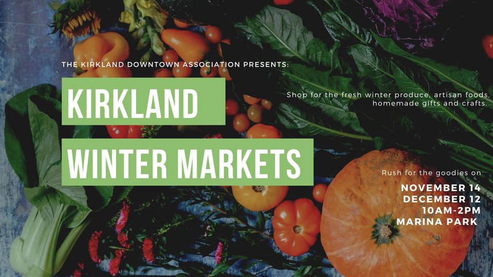 Kirkland Winter Market at Marina Park in Kirkland, WA Multiple dates