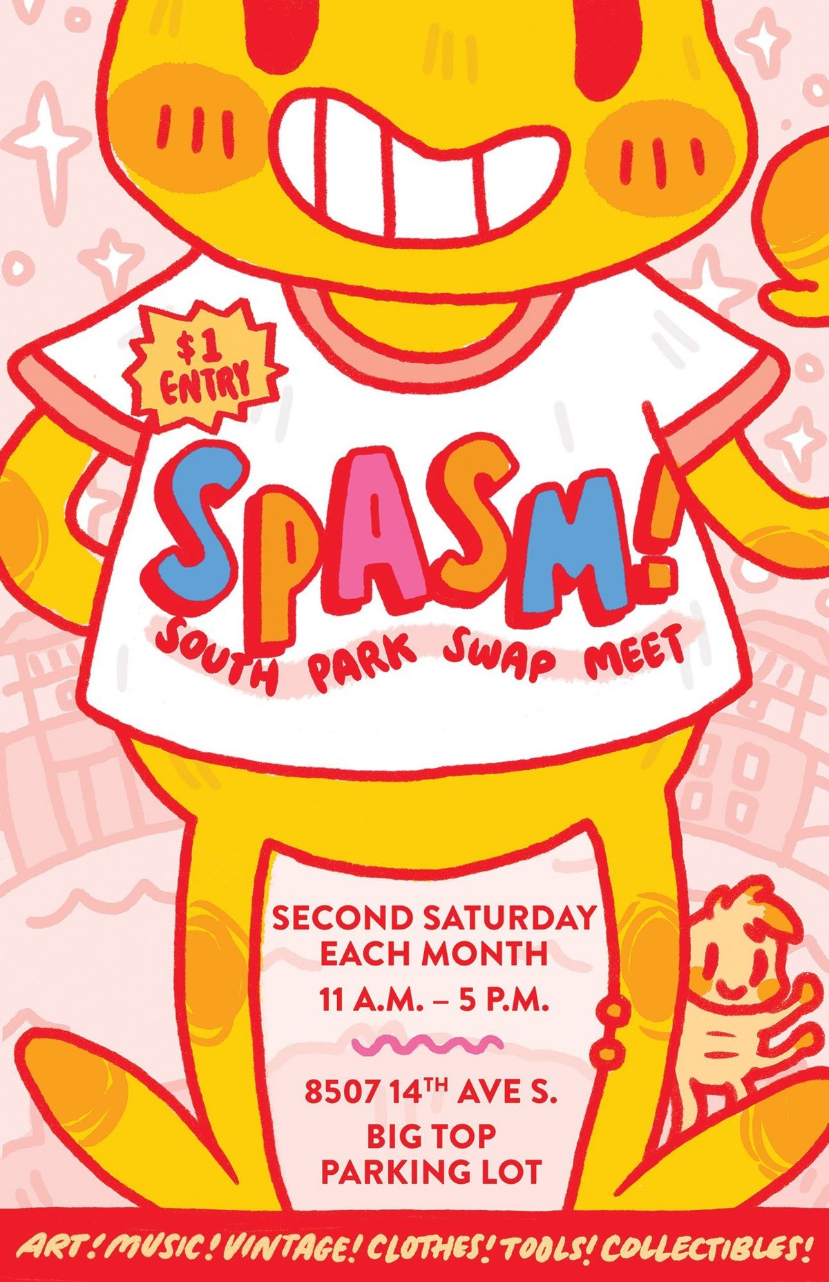 Spasm! The South Park Swap Meet! at Big Top Curiosity Shop in Seattle, WA -  Saturday, July 11, 2020 - EverOut Seattle