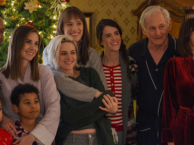 Kristen Stewart stars alongside Mackenzie Davis, Dan Levy, Aubrey Plaza, and other recognizable faces in <a href="https://everout.com/portland-mercury/events/happiest-season/e39101/"><em>Happiest Season</em></a>, a delightful new gay holiday rom-com streaming on Hulu.