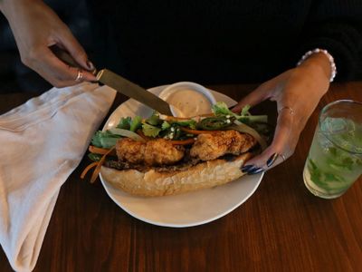 Kristi Brown and Damon Bomar's highly anticipated restaurant <a href="https://everout.com/locations/communion/l39750/">Communion</a>, which opens in the Central District this Saturday, serves "po' mis," a cross between a po' boy and a banh mi.