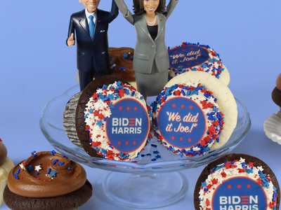 Pick up some themed packs of cupcakes from <a href="https://everout.com/stranger-seattle/search/?q=cupcake%20royale">Cupcake Royale</a> to usher in the Biden/Harris administration.