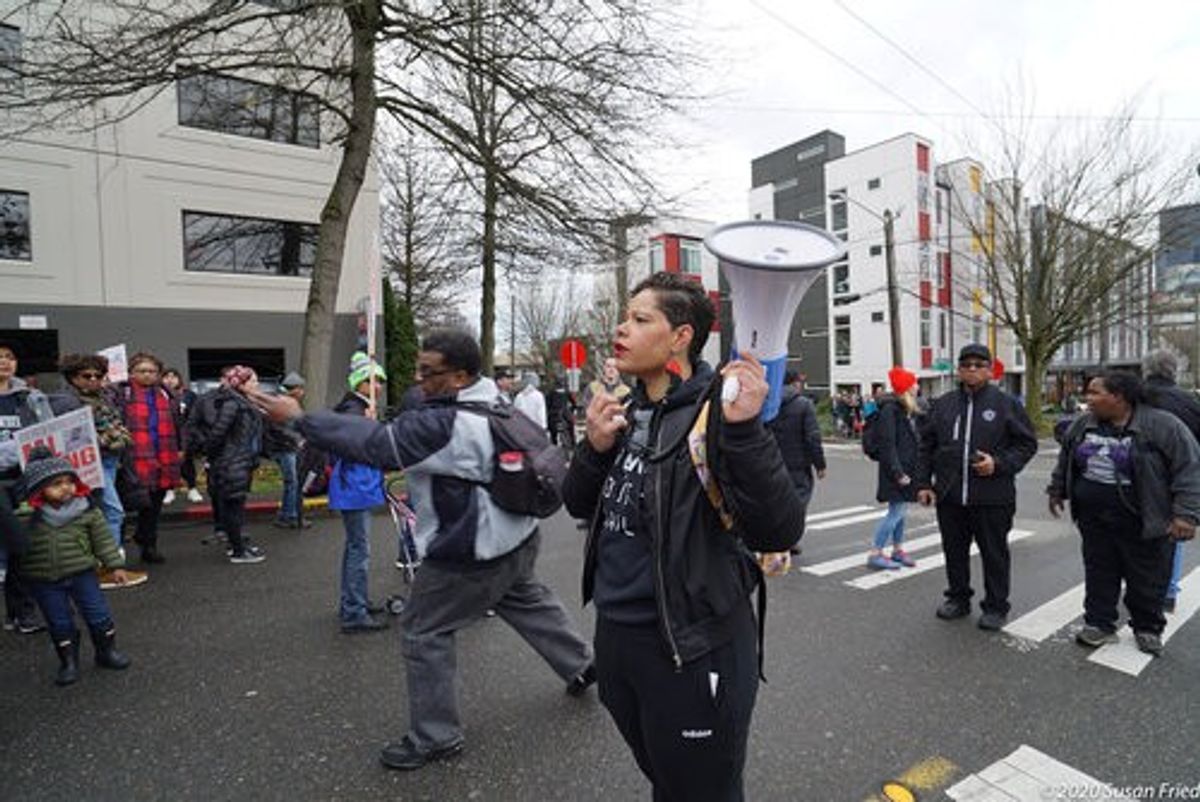 MLK Day Rally and March at Garfield High School in Seattle, WA Monday