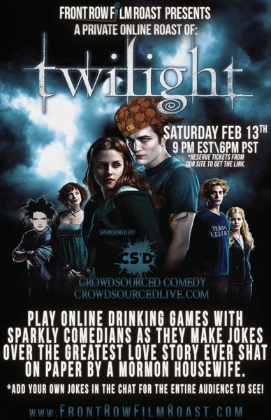 Free Online Valentine's Roast of Twilight at Online in Portland, OR - Sat,  Feb 13, 2021 - EverOut Portland