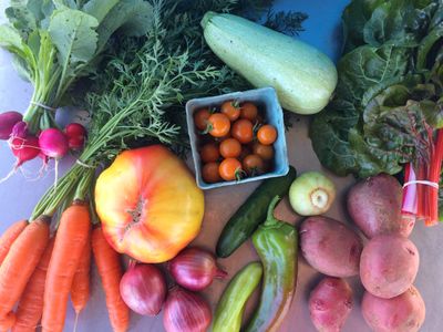 Upgrade your home cooking game with local ingredients from a CSA, like the one from <a href="https://everout.com/admin/media/image/add/Lucky%20Crow%20Farm">Lucky Crow Farm</a>.