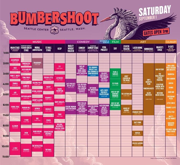 Bumbershoot 2018 Saturday Schedule EverOut Seattle