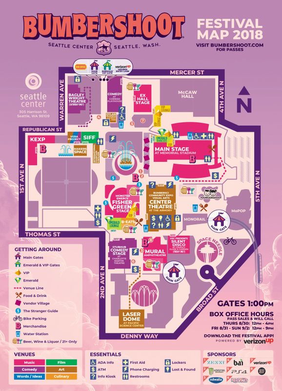 Bumbershoot 2018 Map - EverOut Seattle