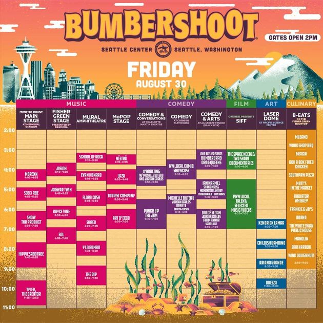 Bumbershoot 2019 Friday Schedule - EverOut Seattle