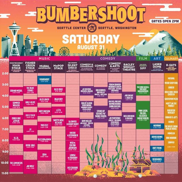 Bumbershoot 2019 Saturday Schedule EverOut Seattle