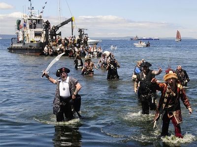 Swashbuckling buccaneers will convene on Alki Beach for the signature <a href="https://www.thestranger.com/events/seafair">Seafair</a> event <a href="https://www.thestranger.com/events/40420328/seafair-pirates-landing">Pirates Landing</a> on Saturday.