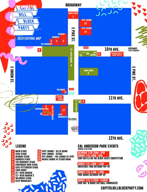 Capitol Hill Block Party 2019 Map - EverOut Seattle