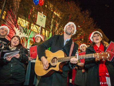 Dozens of caroling teams will gather in Westlake Center on Friday for the annual <a href="https://www.thestranger.com/events/41108132/the-great-figgy-pudding-caroling-competition">Great Figgy Pudding Caroling Competition</a>.