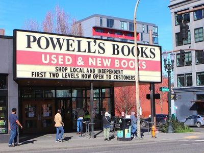 Shop from <a href="https://everout.com/portland-mercury/locations/powells-city-of-books/l27797/">Powell's</a> Green, Blue, Orange, Rose, Purple, Red, Gold, and Coffee rooms in the flesh, or continue ordering online for curbside pickup and delivery.