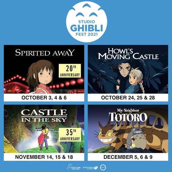 Studio Ghibli Fest 2021 Every day, through October 4 EverOut Seattle