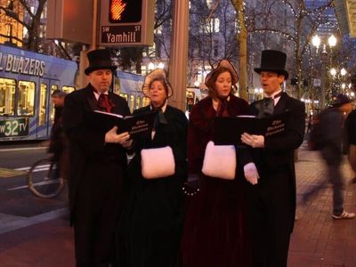 Get ready to have festive ditties stuck in your head for the rest of the season&mdash;the <a href="https://everout.com/portland/events/the-great-figgy-pudding-caroling-competition/e106250/">Great Figgy Pudding Caroling Competition</a> returns to Pioneer Courthouse Square this Saturday.