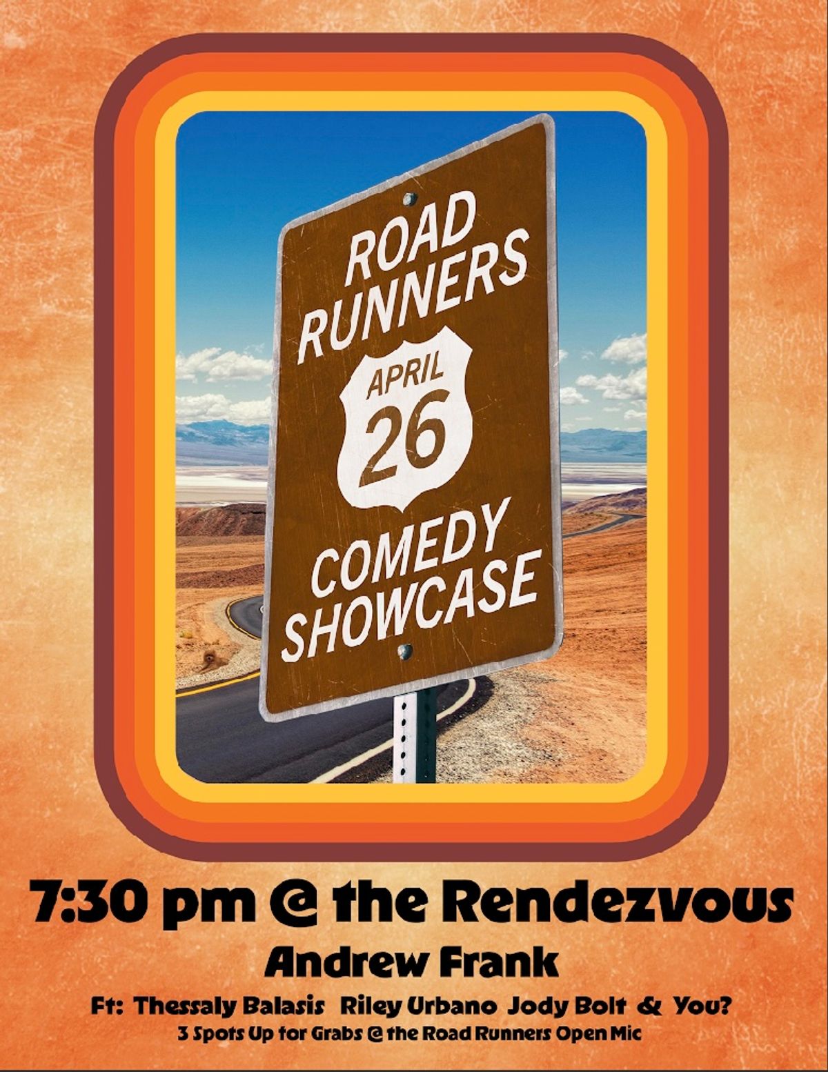 Road Runners Comedy Showcase at Rendezvous in Seattle, WA - Saturday ...