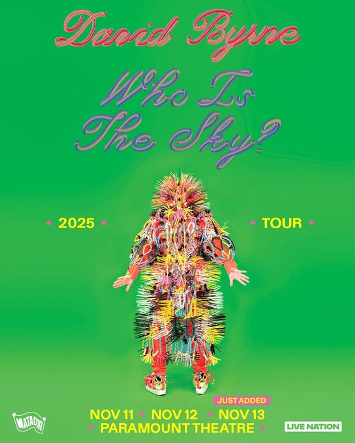 An Evening With David Byrne - Who is the Sky Tour at Paramount