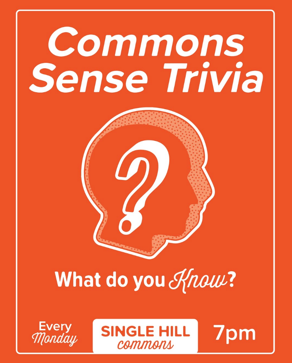 Commons Sense Trivia at Single Hill Commons in Seattle, WA - Every ...