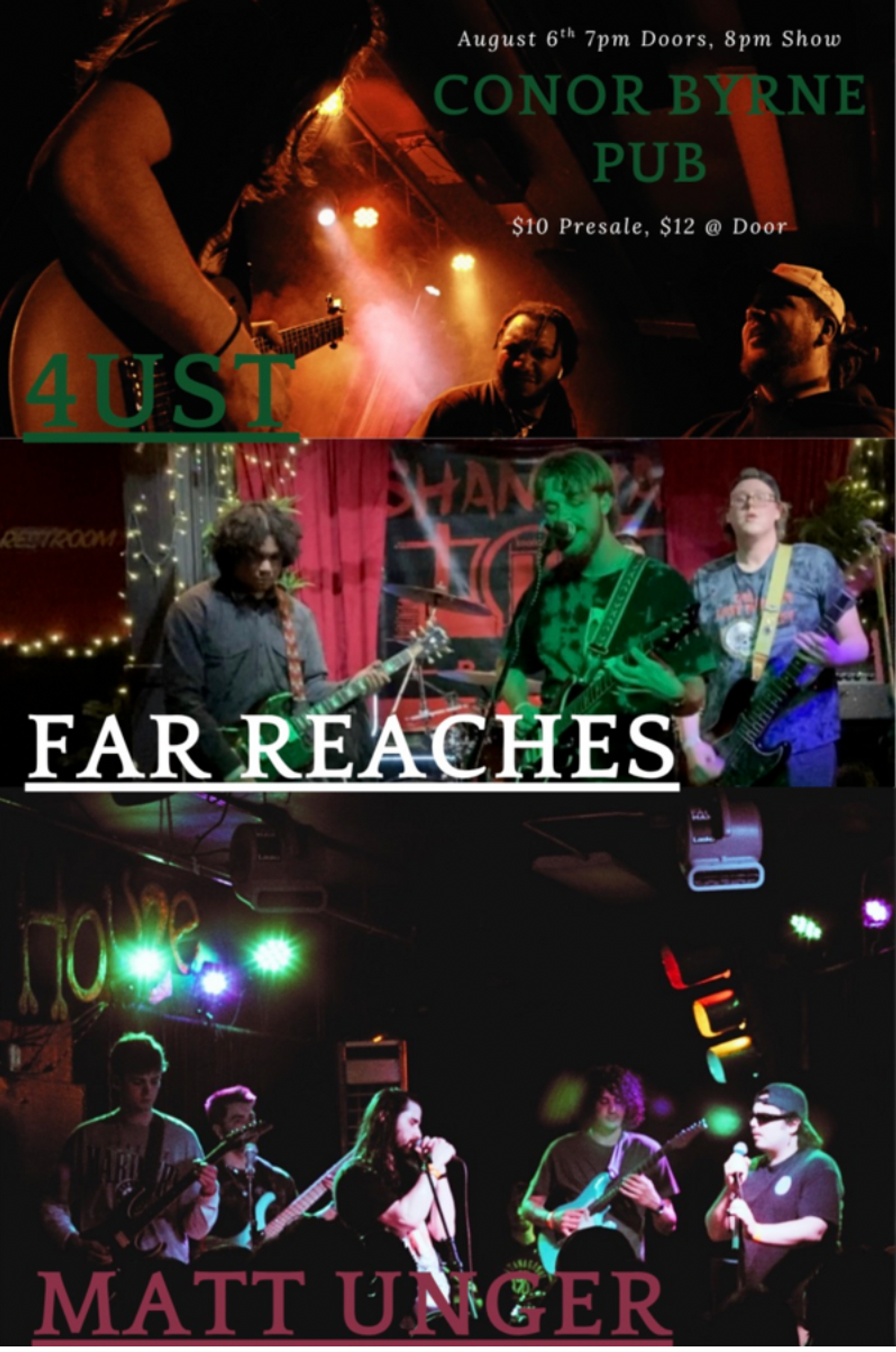 Matt Unger, FarReaches, 4UST at Conor Byrne Pub in Seattle, WA ...