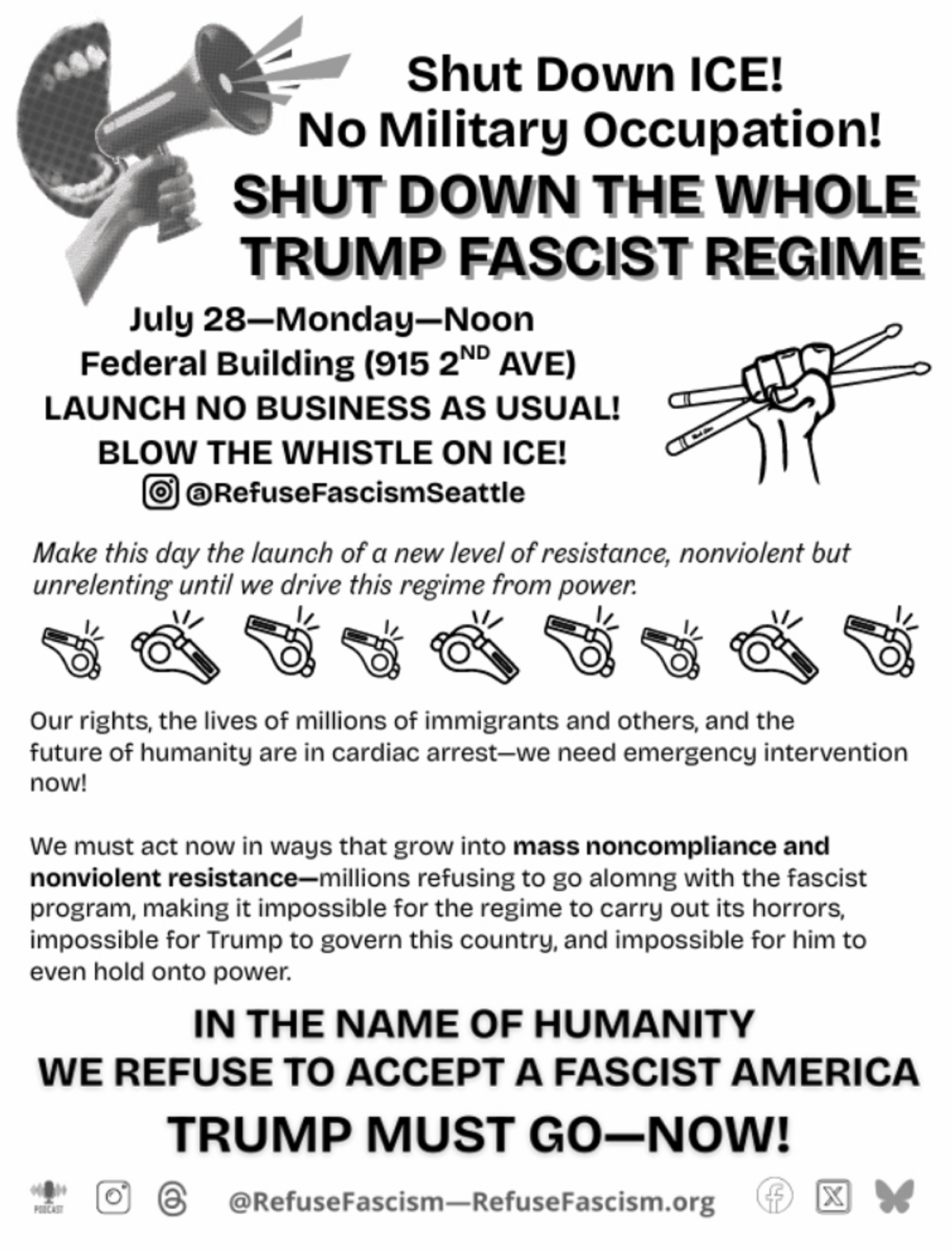 Shut Down Ice! No Military Occupation! Shut Down the Whole Trump ...