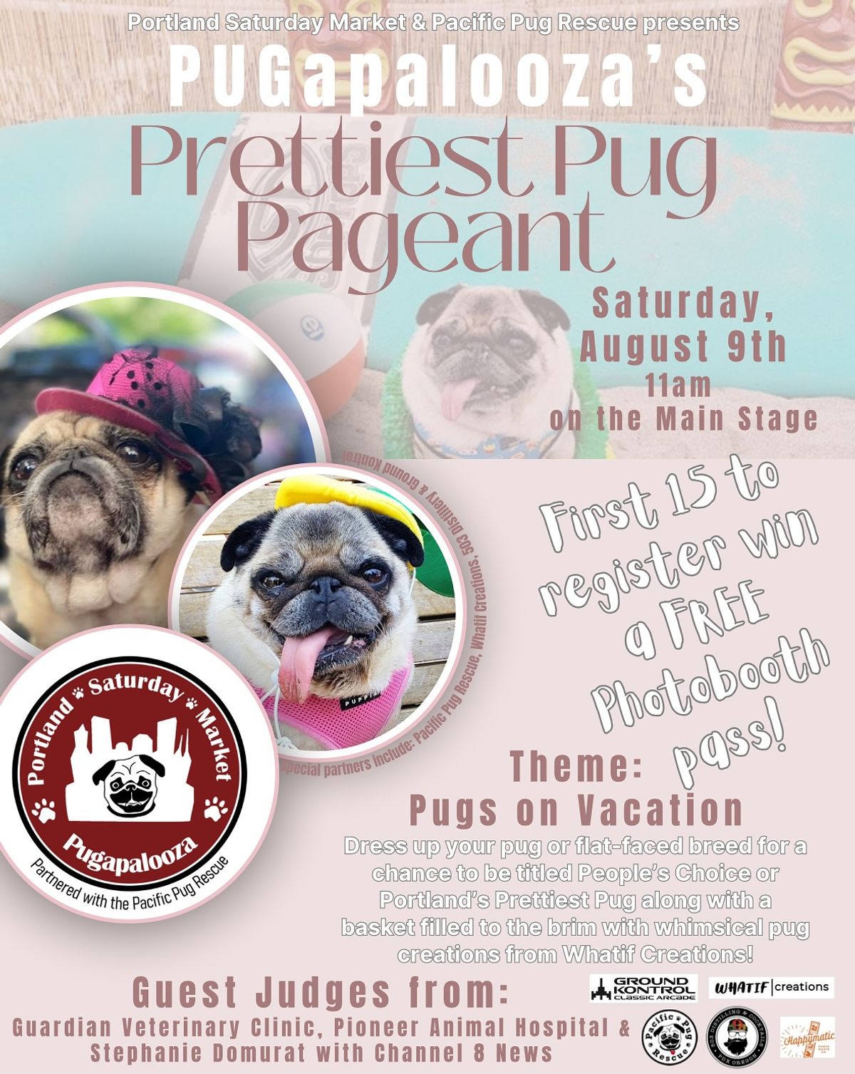 PUGapalooza's Prettiest Pug Pageant at Portland Saturday Market in ...