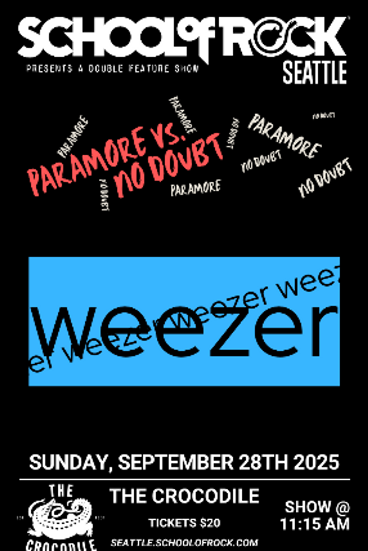 School of Rock Seattle Presents: Paramore vs No Doubt & Weezer at The ...