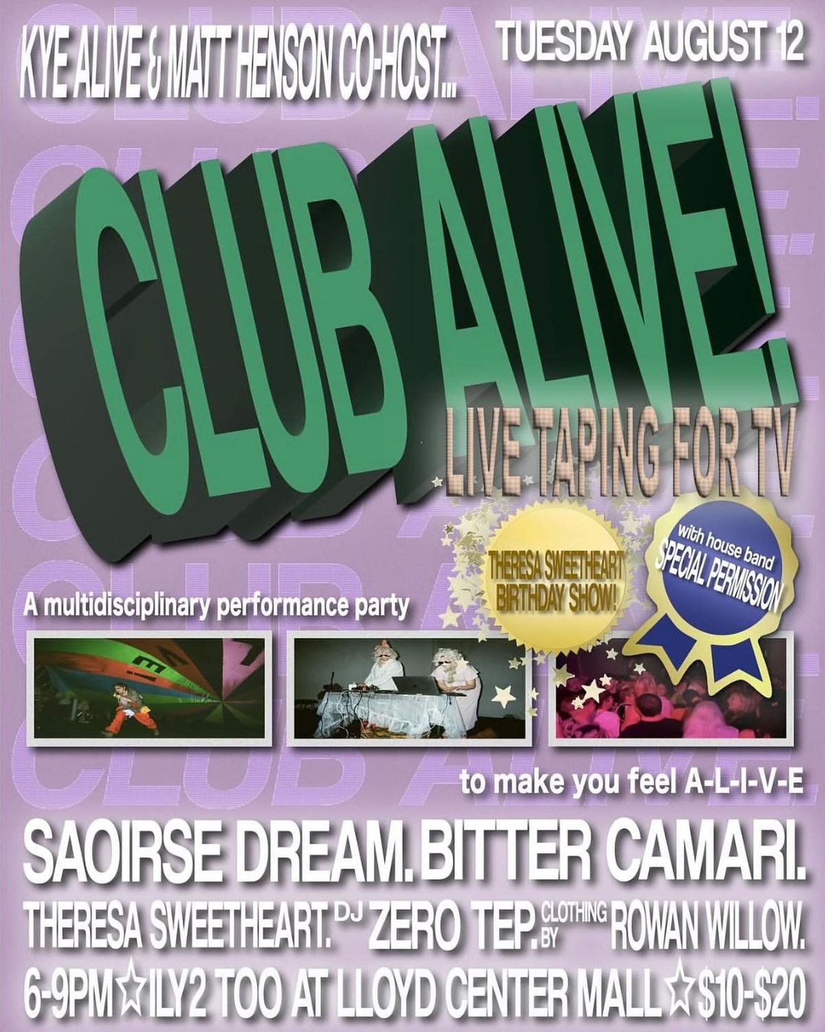 Club Alive! Live Taping for TV at ILY2 too in Portland, OR - Tuesday ...