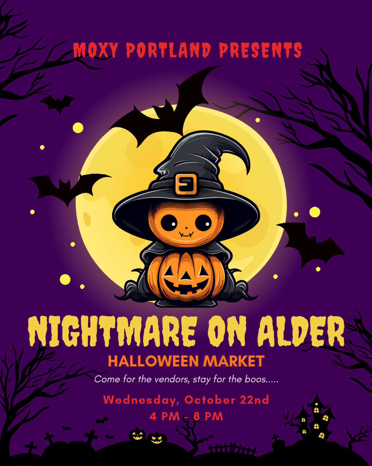 Nightmare on Alder: Halloween Market at Moxy Portland Downtown in ...