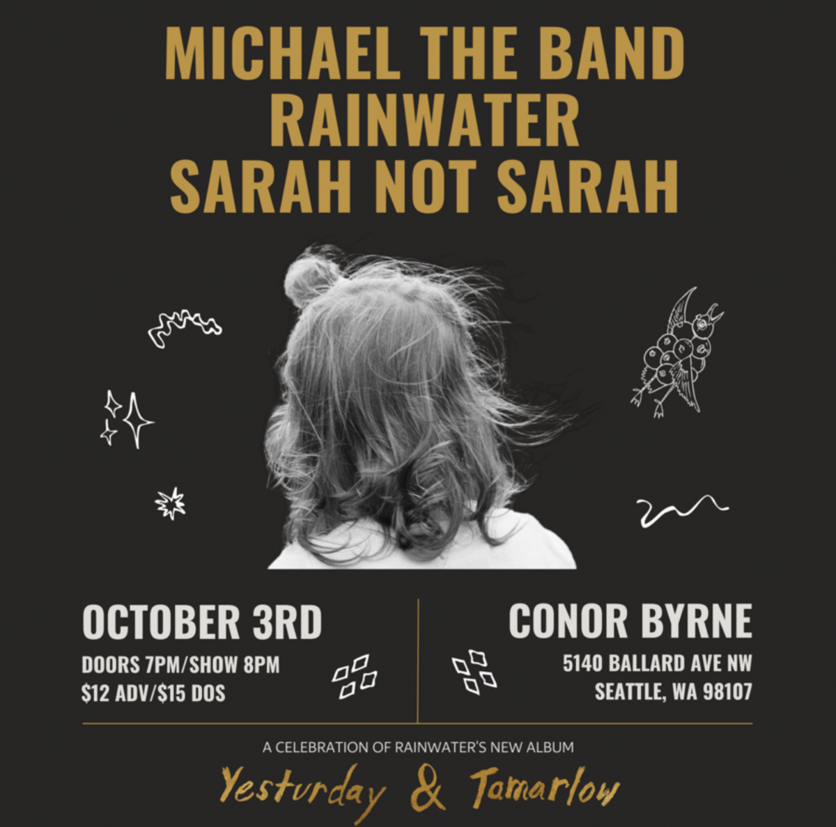 Rainwater Album Release Show with Michael the Band + Sarah Not Sarah at ...