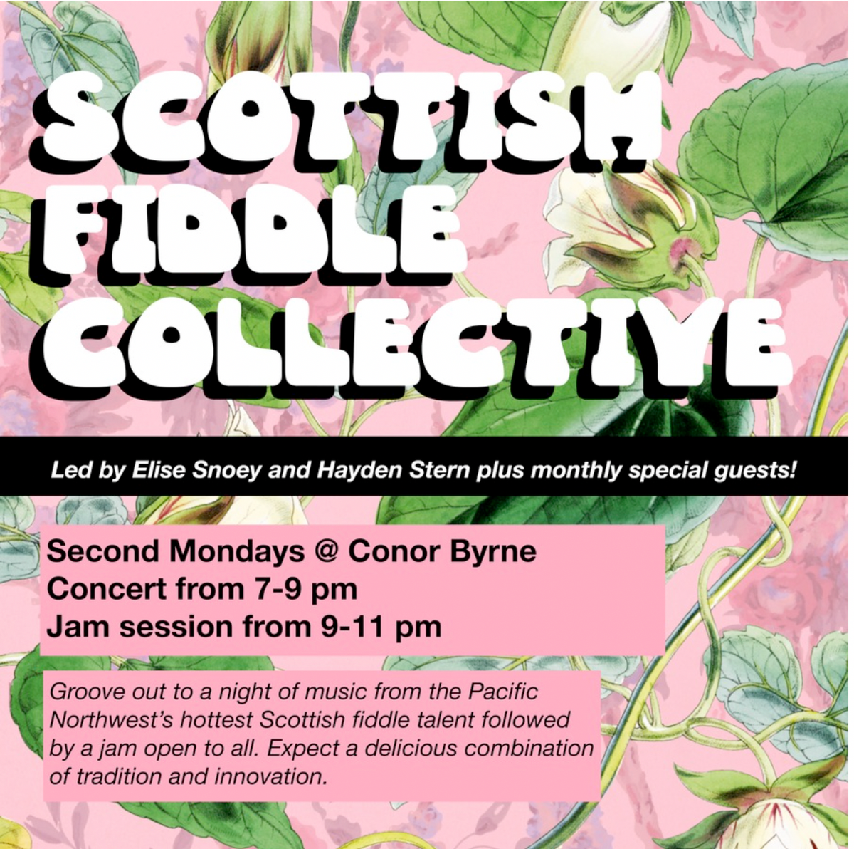 Scottish Fiddle Collective Second Monday's at Conor Byrne Co-op! Free ...
