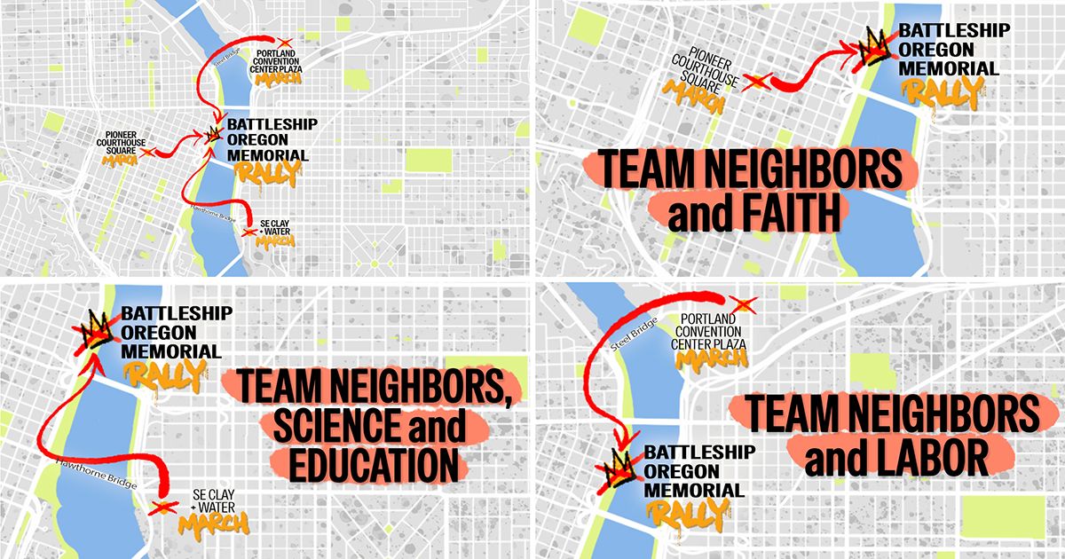 No Kings Day of Action II at various locations - around Portland in ...