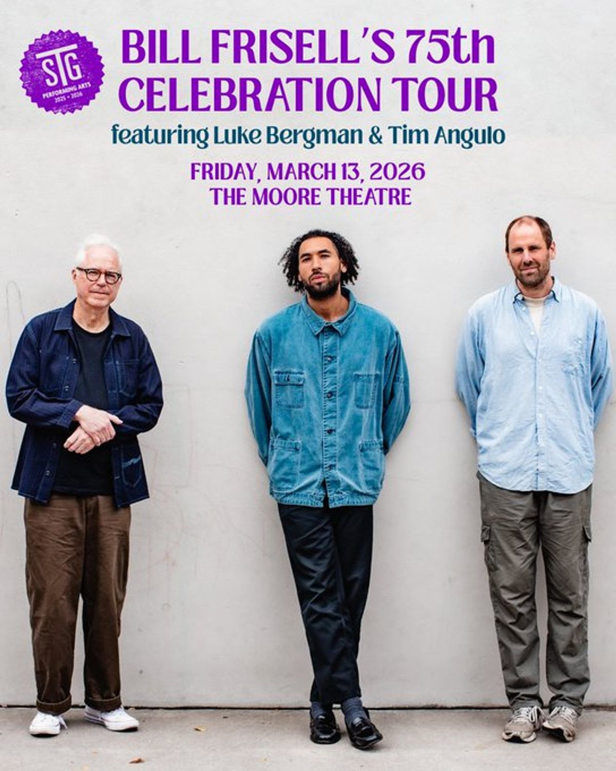 Bill Frisell's 75th Celebration featuring Luke Bergman and Tim Angulo ...
