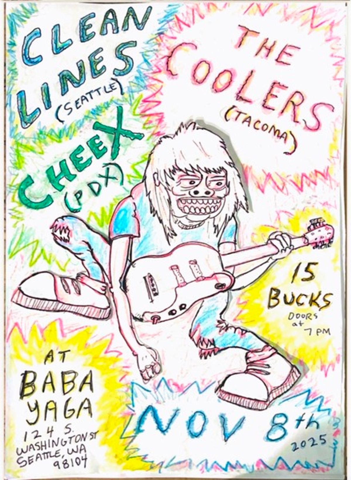 Clean Lines with The Coolers and Cheex at Baba Yaga in Seattle, WA ...