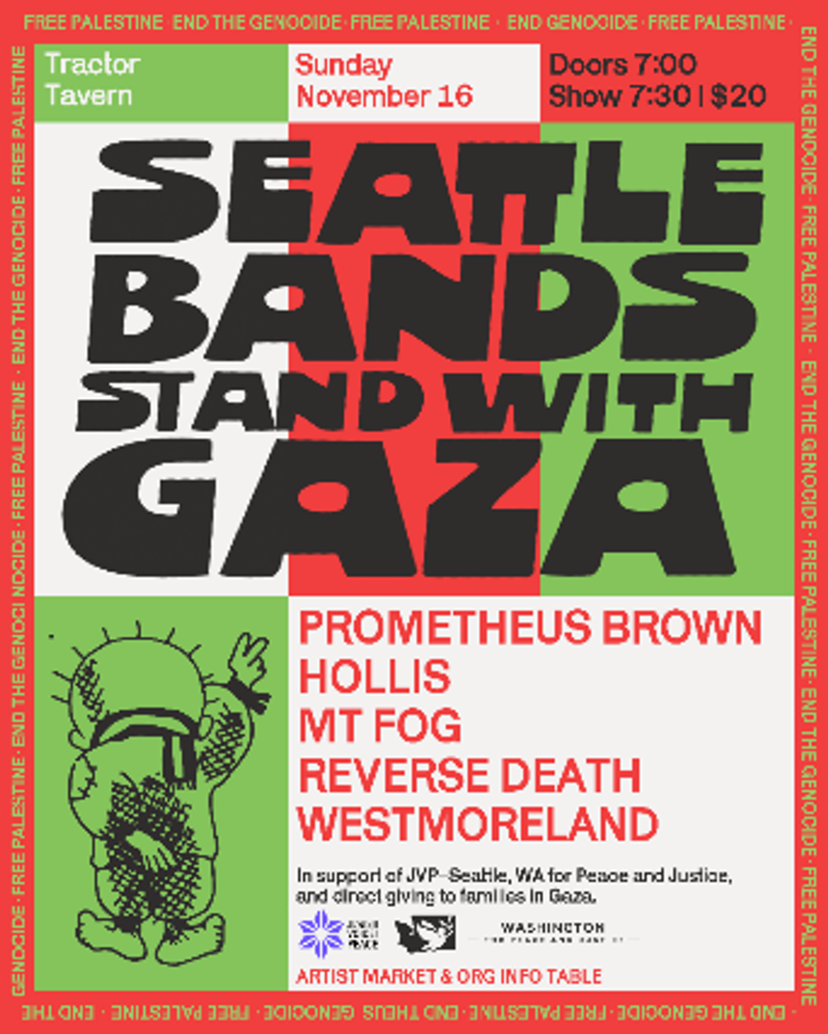Seattle Bands Stand With Gaza: Westmoreland, Reverse Death, Mt. Fog ...